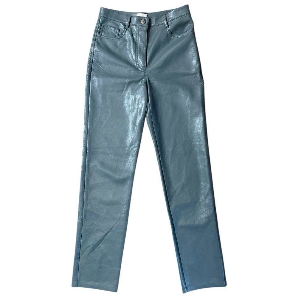 Aritzia Wilfred Melina Vegan Leather Pants – Blue Slate – Size 4 – SOLD OUT - Picture 3 of 7
